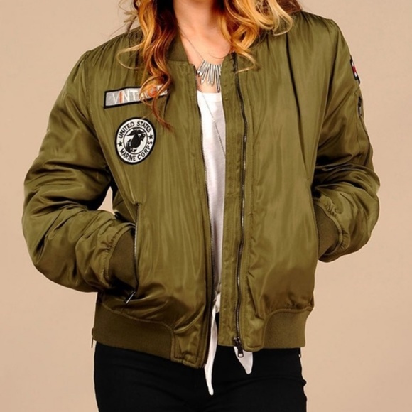 Coats | Vintage Havana Bomber Jacket 